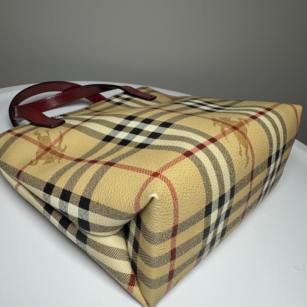 Burberry Haymarket Check PVC and Leather Mini Oxford Tote - Picture 14 of 15